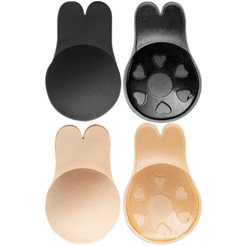 Popular Invisible Backless Adhesive Bra Wholesale Fabric Washable Rabbit Ear Breast Lift Up Bra